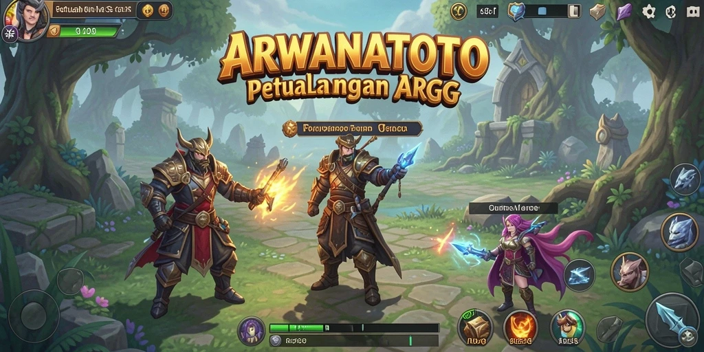 Tangkapan layar menampilkan aksi seru dalam gameplay ARPG ARWANATOTO.