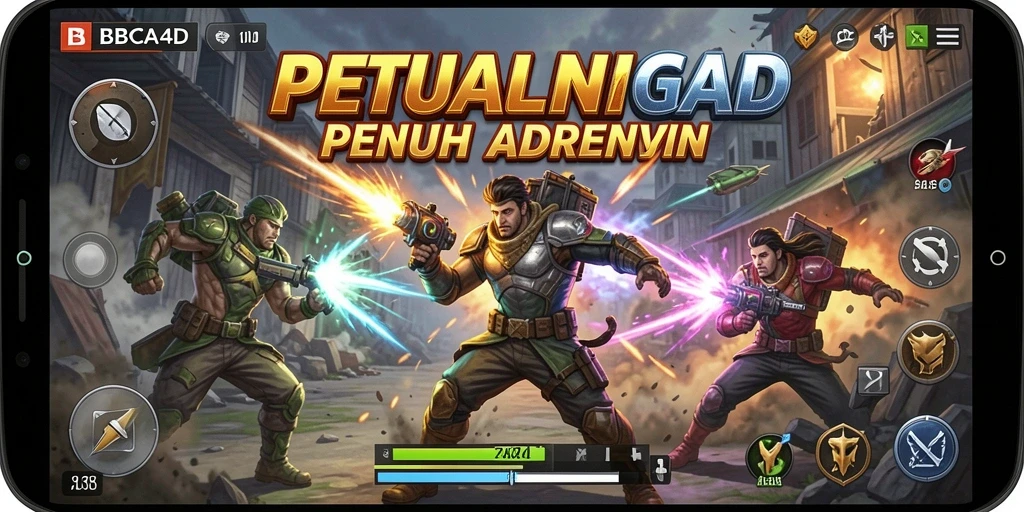 Tampilan gameplay menegangkan dari BBCA4D saat pertempuran berlangsung.