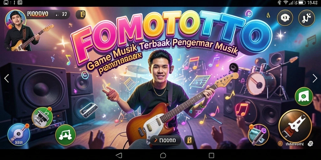 Tampilan gameplay menarik dari FOMOTOTO dengan alunan musik yang energik.