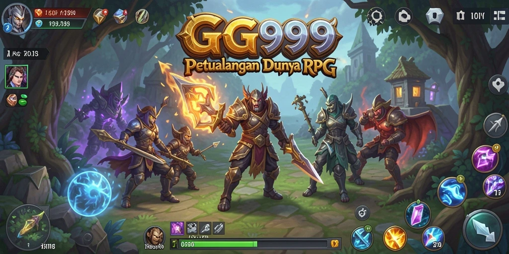 Tampilan gameplay RPG yang menakjubkan dan imersif di GG999.
