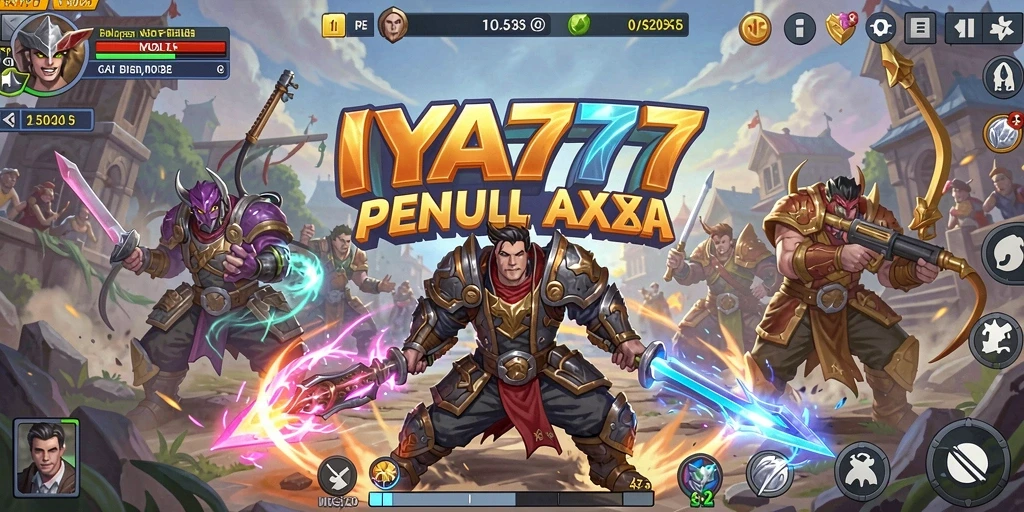 Tangkapan layar gameplay intensif di arena MOBA IYA777.