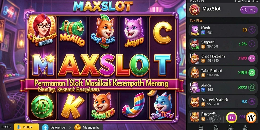 Tampilan gameplay slot yang mendebarkan di MAXSLOT.