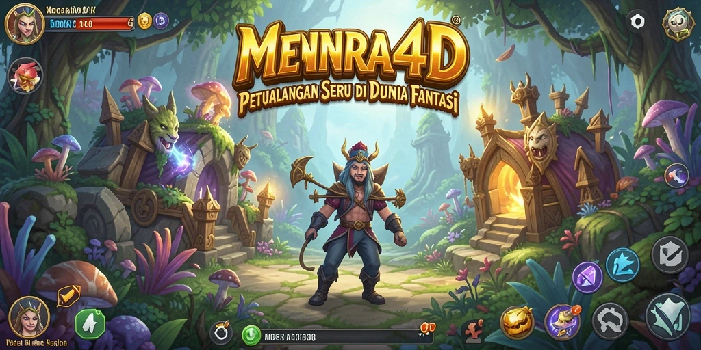 Tangkapan layar MENARA4D menampilkan momen seru dalam petualangan di dunia fantasi.