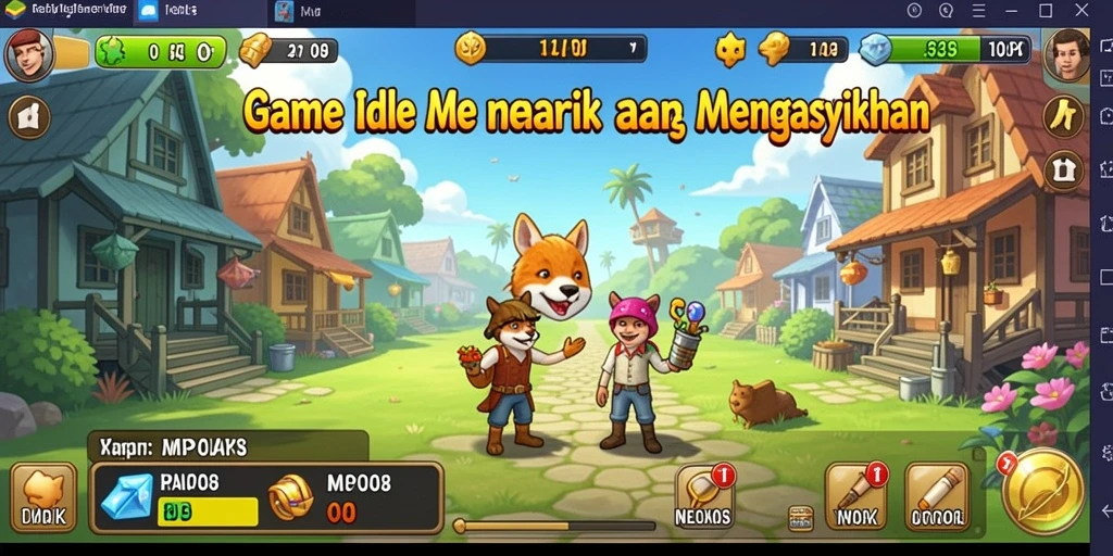 Tampilan gameplay MPO08 menampilkan karakter mengumpulkan sumber daya dengan santai.