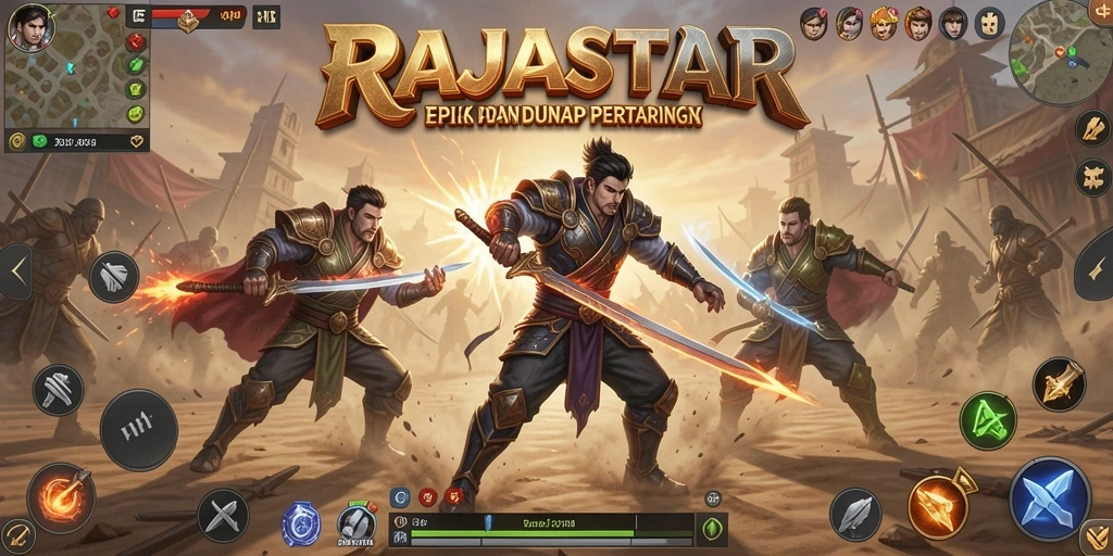 Screenshot RAJASTAR menampilkan aksi pertarungan yang intens dan mendebarkan.