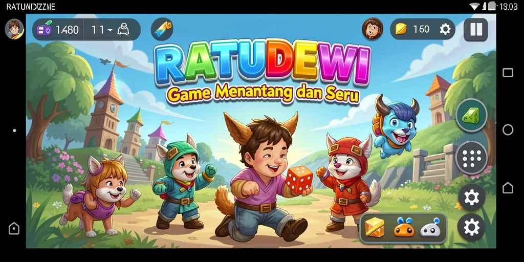 Tampilan gameplay RATUDEWI dengan berbagai tantangan Puzzle.