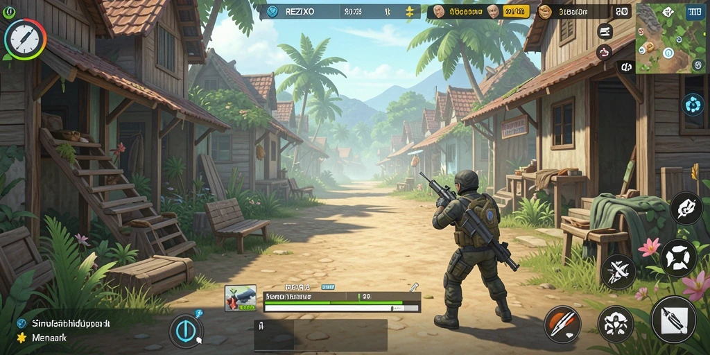 Tampilan gameplay REZIXO yang menarik dan realistis.