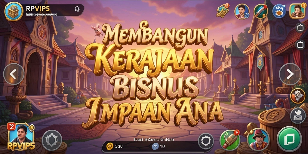 Tangkapan layar gameplay RPVIP5 menampilkan pengelolaan bisnis yang strategis.