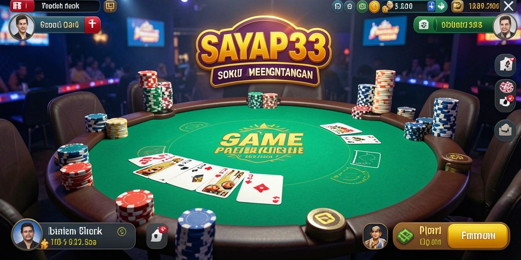 Tampilan menarik gameplay Poker di SAYAP33.