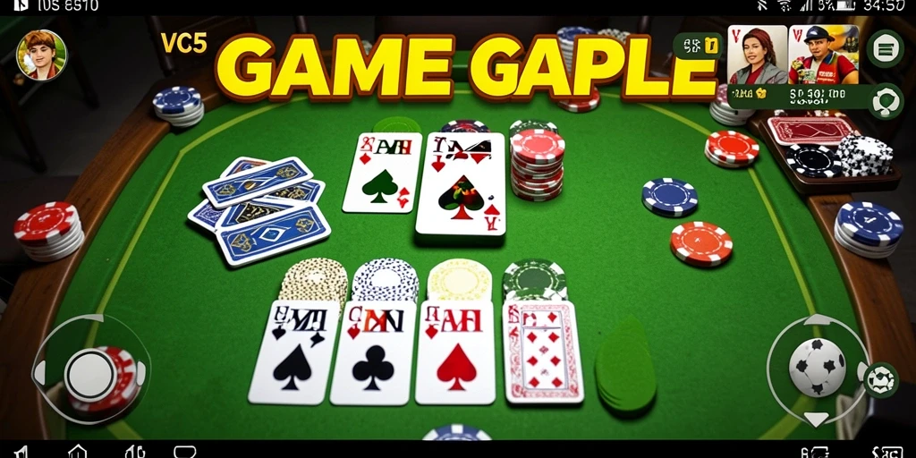 Screenshot VC5 menampilkan keseruan permainan Gaple yang nyata.