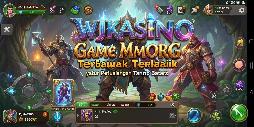 Screenshot gameplay WJKASINO menampilkan dunia MMORPG yang luas dan interaktif.